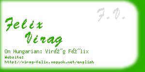 felix virag business card